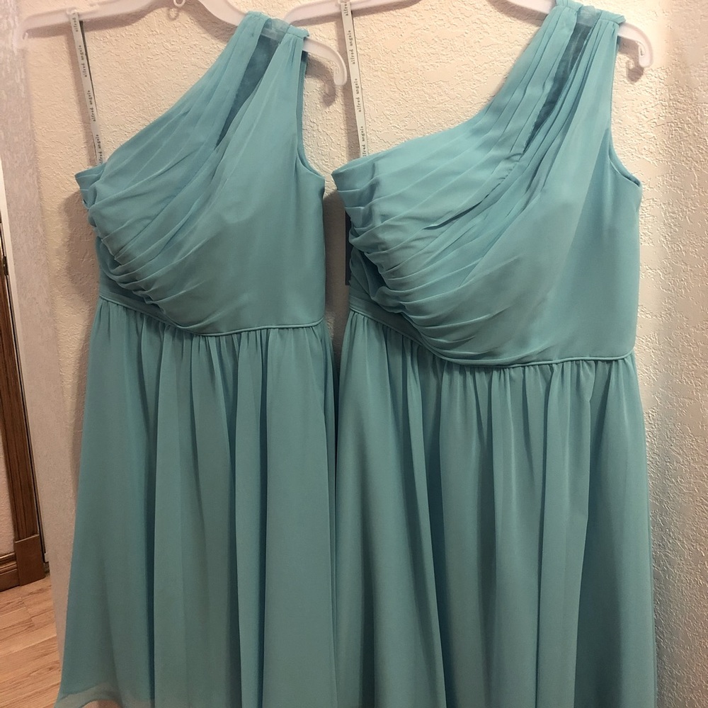 Baby blue bridesmaid dresses. Size 0 and Size 8.